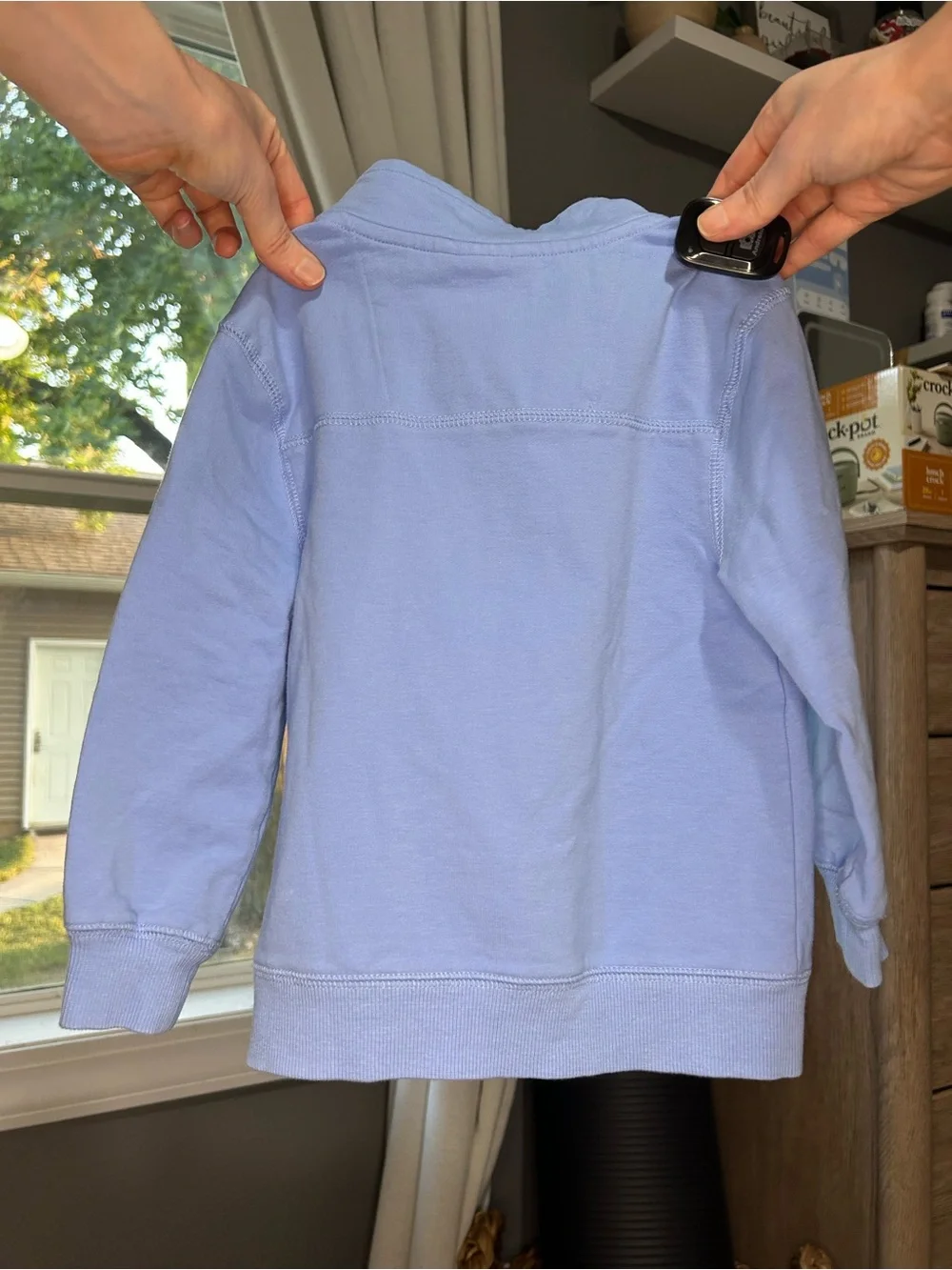 🐟TOMMY BAHAMA Kids' Light Blue Quarter-Zip Pullover Sweatshirt - Boys 2T